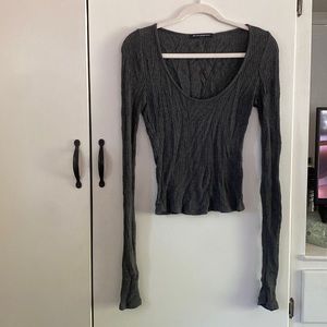 Brandy Melville dark gray long sleeve shirt